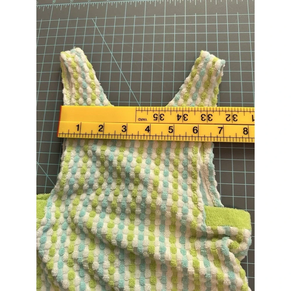 Vintage Baby Carters Terry cloth Green And Blue  19-30mo 27-31 Pounds
